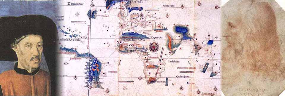エンリケ航海王子、カンティーノの地図、レオナルド